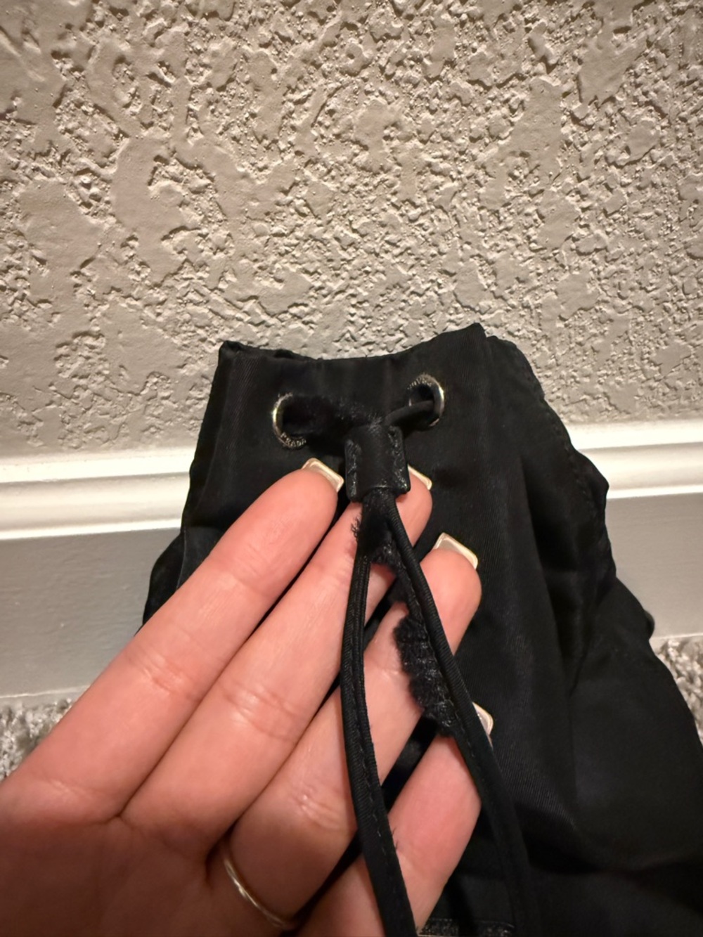 Prada Nylon Drawstring Pouch Wristlet - Picture 2 of 4